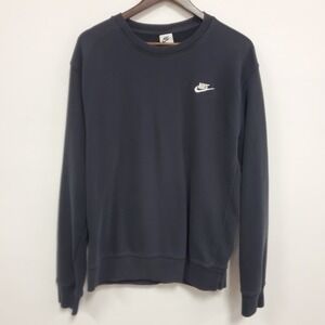 Nike Mens French Terry Crew Neck Sweatshirt Size XL‎ Black Athletic Workout Gym